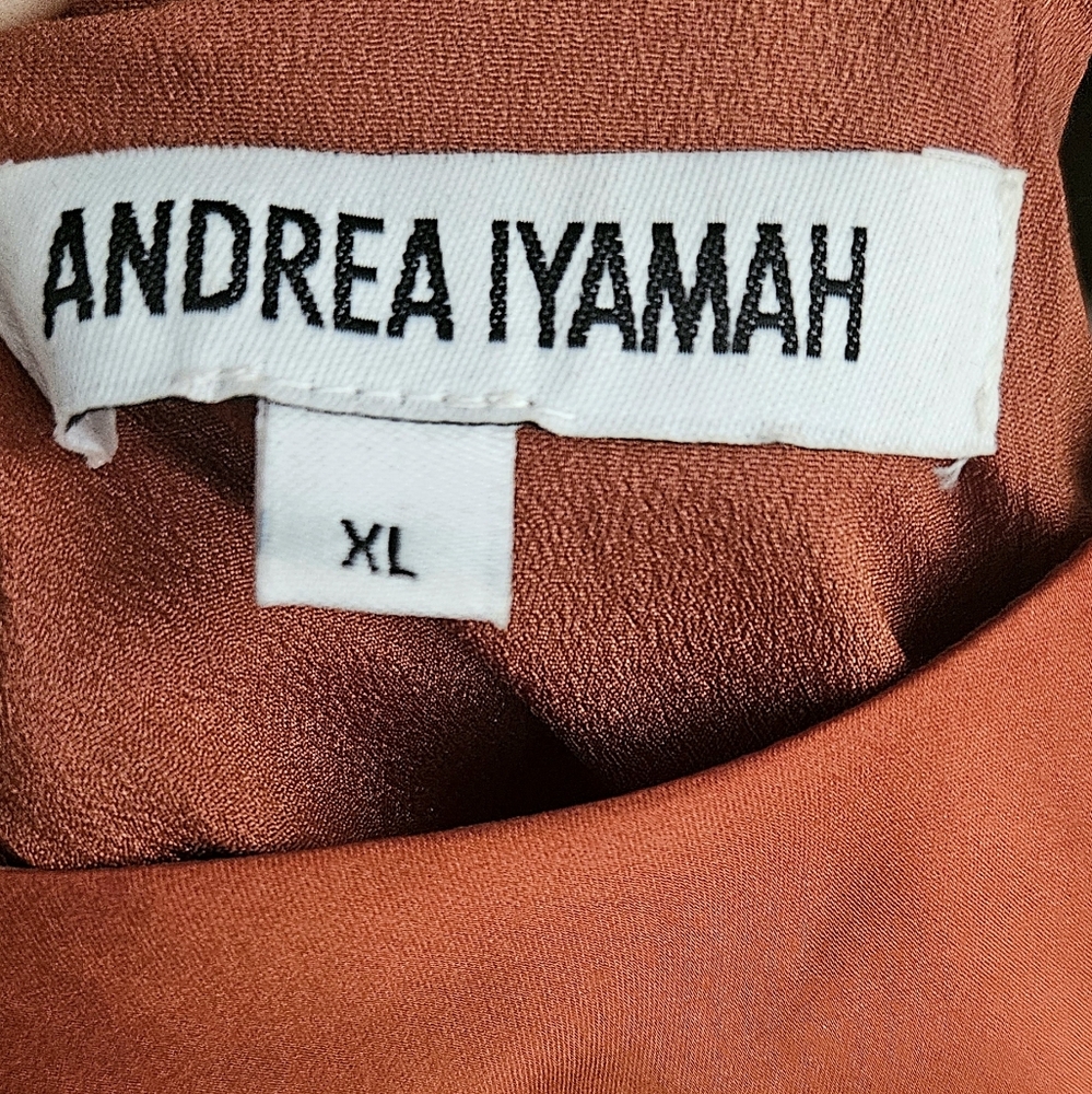 Andrea Iyamah Reni Dress – Rust Orange (XL / Size 12, NWOT) - Picture 4 of 8